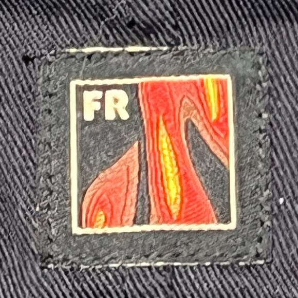 Vintage Workrite FR Quilted Lined Bomber Jacket Mens Large XL Logo Navy RARE - Picture 8 of 9